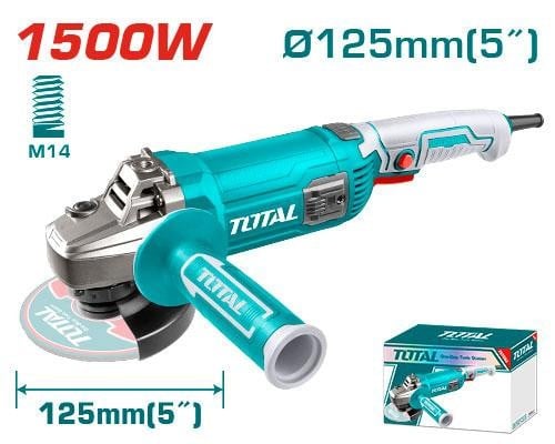 Total 1400W 125mm Angle Grinder (Model: TG11412556)
