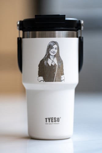 Tyeso Stainless Steel Cup, 600ml Tumbler, Bottle, Coffee, Water, With Your Photo engraved!!!!