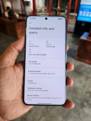 Xiaomi 15 Pro 12g/256g_CH(វៃដូរបាន)👉$425