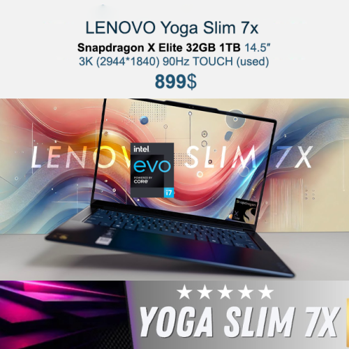 Yoga Slim 7x (14″ Snapdragon) Laptop (99%)