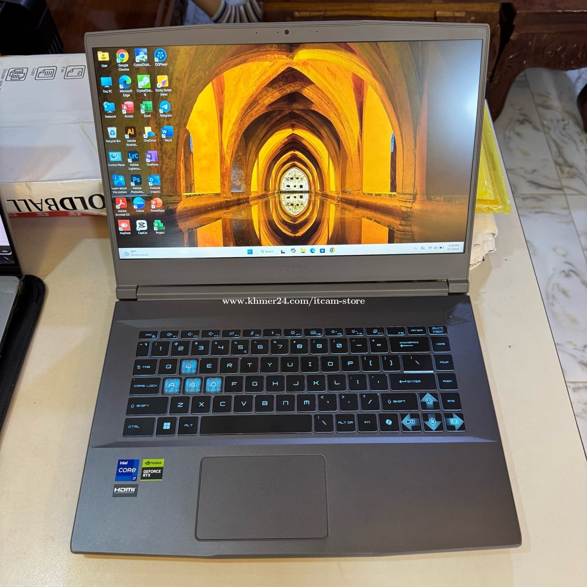 MSI Thin 15 B12VE 2024 CPU i7 ជំនាន់12th | 32GB DDR4 | 1TB M.2 | RTX4050 ស្អាត 99% មានធានា 3 ខែ