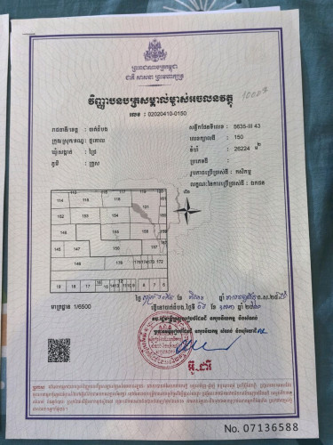 ដីអាជីវកម្មទំហំ4.1ហតនៅជ្រៃចុះពីហៃវេផ្លូវទៅកំពីងពួយប្រហែល3គល