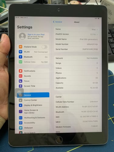 លក់ipad 6 sim Wi-Fi 32G like new