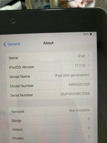 លក់ipad 6 sim Wi-Fi 32G like new