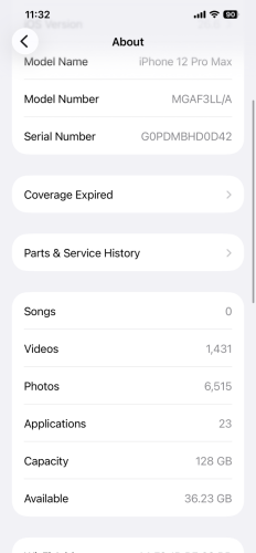 លក់ iPhone 12 Pro Max 128G LLA (No FaceID) Zin all