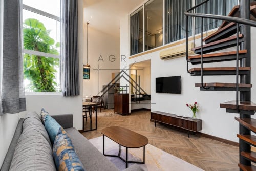 🏢 Duplex 2 Bedroom Serviced Apartment For Rent in Russian Market – Phnom Penh