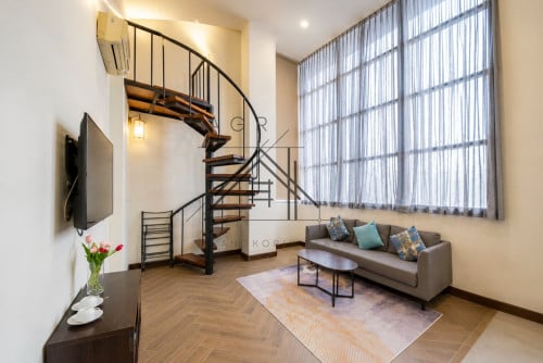 🏢 Duplex 2 Bedroom Serviced Apartment For Rent in Russian Market – Phnom Penh