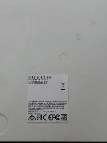 CCR 2116-12G+4S+ second hand for sell 96%