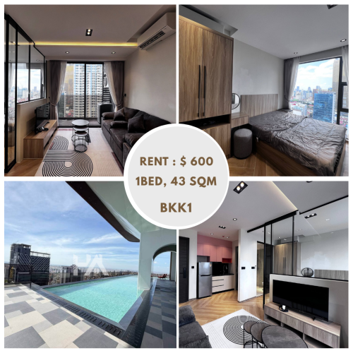Condo 1 bedroom  For Rent in bkk1 !
