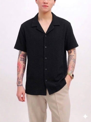 Cuban collar shirt