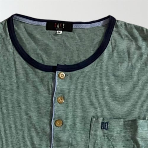 DAKS London-made striped អាវក តាំង ស្អាតសាច់ត្រជាក់👍Size L kg 73ចុះ