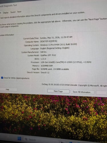 Dell Optiplex 7010 i5-12th 16g+512g