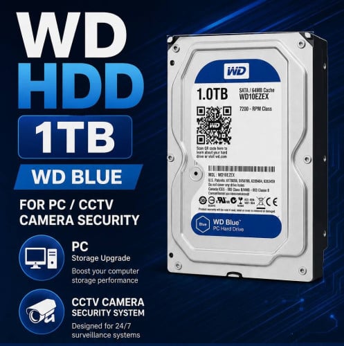 Hard Disk​​ 1TB ​For PC Desktop & CCTV មួយទឺក(Second Hand)