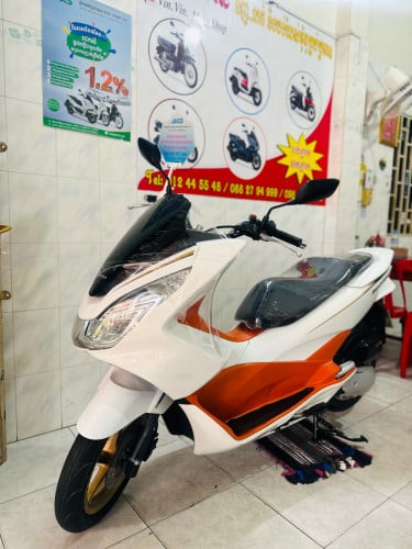 HONDA PCX 017សោស្មាតឃីកម្លាំង150ccម៉ាស៊ីនតាន់ហាប់នែនស្ងាត់សំណុំហ្សីនជិះស្រួលស្ទុះមានពន្ធកាត