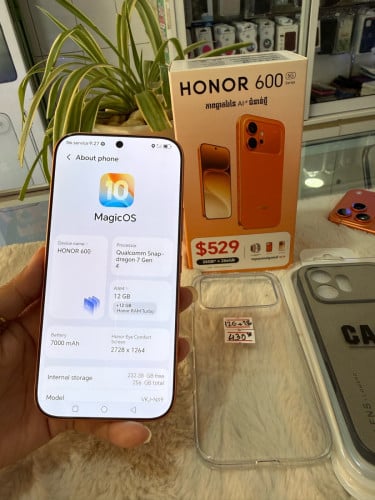 Honor 600 5G Ram12GB 256GB មួយទឹកដូចថ្មី 429$