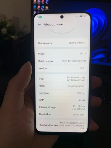 Huawei Nzone 50 pro Ram8 256g