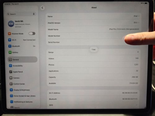 IPad12.9inch pro 256G(pencil,keyboard)