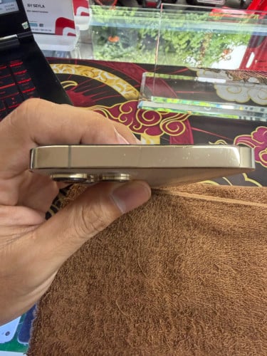 iPhone 12 ProMax 128G color Gold ថ្ម100% ឡុកអុីសុីម (ប្រើបានសុីម2)