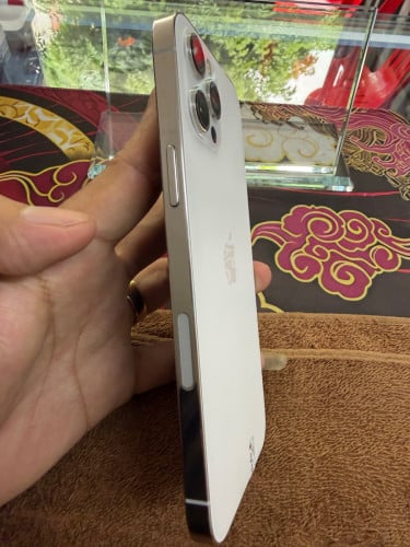 iPhone 12 ProMax 128G color white ថ្ម77% ឡុកអុីសុីម (ប្រើបានសុីម2)