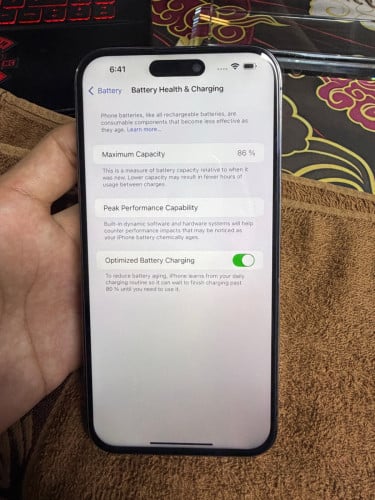 iPhone 14 ProMax 128G ដូរអេក្រង់ថ្មី 120Hz ដូរzin ថ្ម86%🔋Code LL/A Lock sim ប្រើទ្រនាប់សុីម