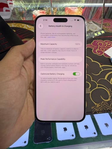 iPhone 14 ProMax 128G ដូរអេក្រង់Oletថ្មីថ្ម100%🔋Code LL/A Lock sim(ប្រើសុីមបាន2)