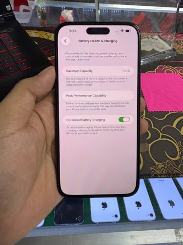 iPhone 14 ProMax 128G ដូរអេក្រង់Oletថ្មីថ្ម100%🔋Code LL/A Lock sim(ប្រើសុីមបាន2)