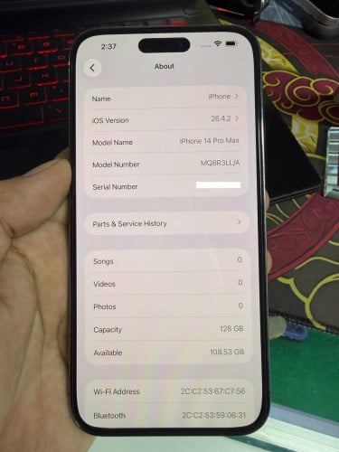 iPhone 14 ProMax 128G ដូរអេក្រង់Oletថ្មីថ្ម100%🔋Code LL/A Lock sim(ប្រើសុីមបាន2)