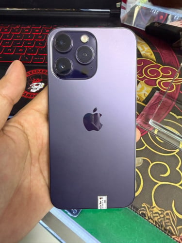 iPhone 14 ProMax 128G ដូរអេក្រង់Oletថ្មីថ្ម100%🔋Code LL/A Lock sim(ប្រើសុីមបាន2)