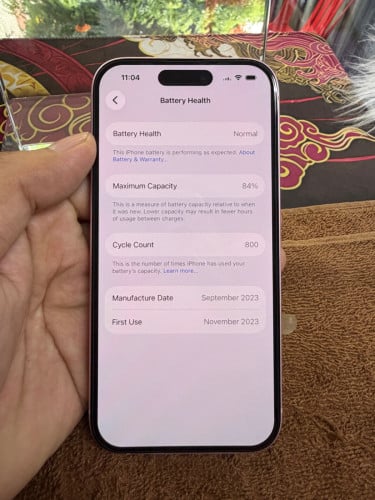 iPhone 15 color pink 128G ថ្ម87% ឡុកអុីសុីម (ប្រើបានសុីម2)