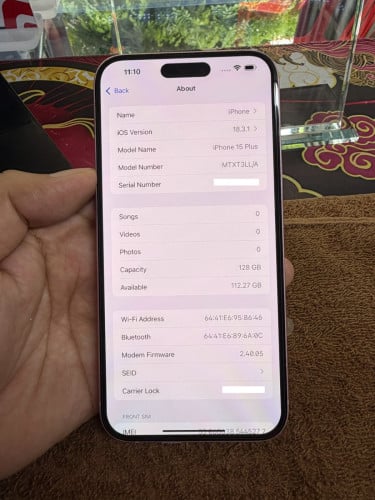iPhone 15 Plus color pink 128G ថ្ម91% ឡុកអុីសុីម (ប្រើបានសុីម2)