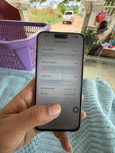 IPhone 15 Pro Max Code LL/A Esim2 តួ​ស្អាត​ខ្ចី98.99%