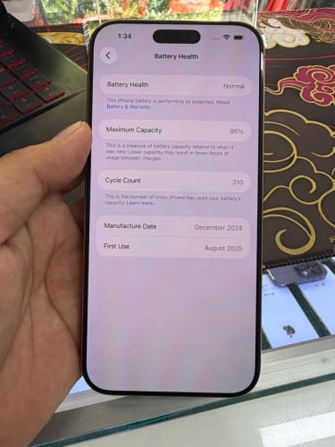 iPhone 16 ProMax color Desert gold 256G ឡុកអុីសុីម(ប្រើបានសុីម2)