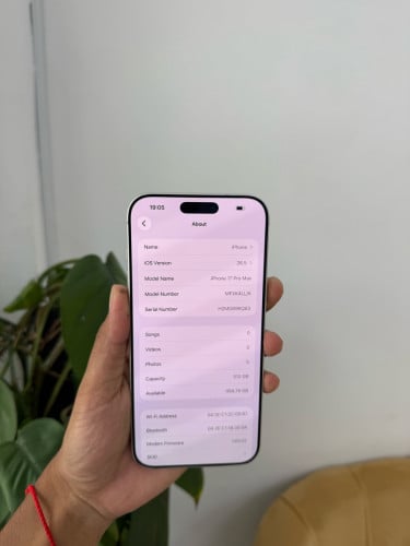 iPhone 17 Promax 512G LL/A សំនុំសុីន