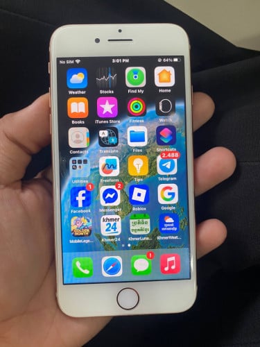Iphone 8 128G សំណុំនៅស្គេន ថ្ម77% តួ99%  មិនជាប់អីទំាងអស់ បានម៉ានមេៗ?