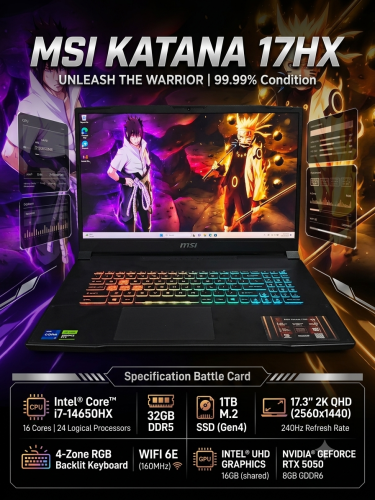 MSI Katana សេរីឆ្នាំ 2026 99.99%
