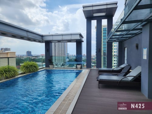 N425  | Rooftop Pool and Gym Serviced Apartment 1 Bedroom For Rent Near Exchange S