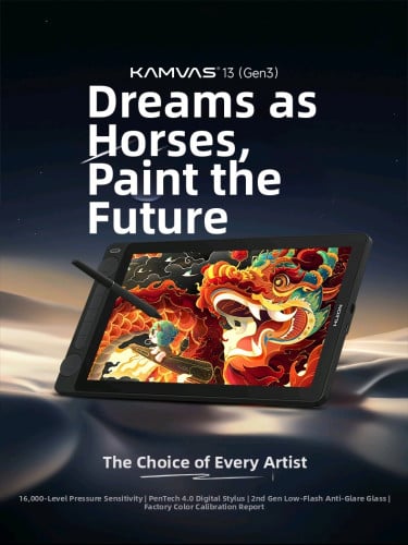 Preorder - Huion Kamvas 13 gen 3 ( Full set + Freebies )