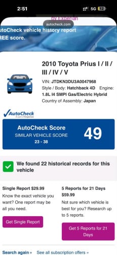 Prius 010 Option 5 Advance
