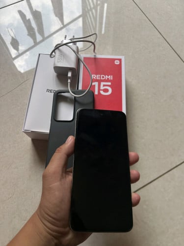 Redmi 15 នៅស្អាត 98% ដូចរូបមានគ្រឿងគ្រប់សុីម២ក្រុមហ៊ុន Ram 8g Memory 256g