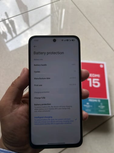 Redmi 15 នៅស្អាត 98% ដូចរូបមានគ្រឿងគ្រប់សុីម២ក្រុមហ៊ុន Ram 8g Memory 256g