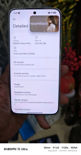 REDMI Turbo4Pro 12+4g 256