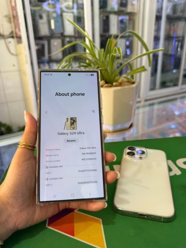 Samsung galaxy S24 ultra 12GB 256GB មួយទឹកក្រុមហ៊ុន ស្អាតដូចថ្មី