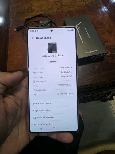 Samsung Galaxy S25 Ultra Ram 12G/256G ស៊ីម២ សានុំហ្ស៊ីនស្អាតដូចថ្មី 99.99%