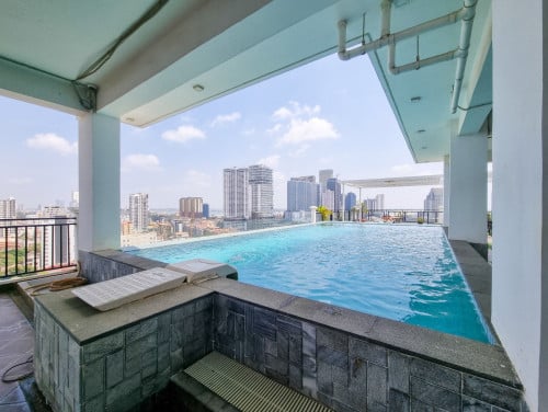 Swimming Pool Studio Serviced Apartment with Gym For Rent near AEON mall