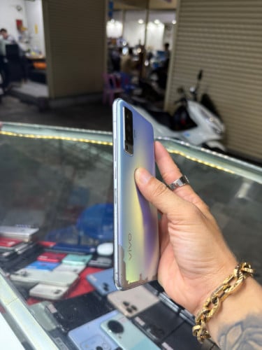 Vivo X50 Blue Global , Ram8GB HD128GB Phone Condition 90% , ម៉ាស៊ីនហ្ស៊ីន