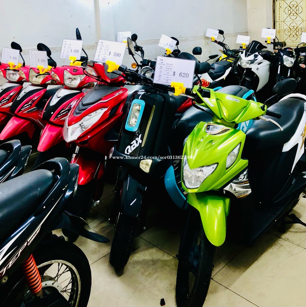 មានលក់ម៉ូតូ១តឹកគ្រប់ប្រភេទ តម្លៃចាប់ពី350$ ឡើងទៅម៉ូតូមានកាតគ្រីនឹងឯកសារពន្ធផ្តល់ជូនត្រឹមត្រូវ