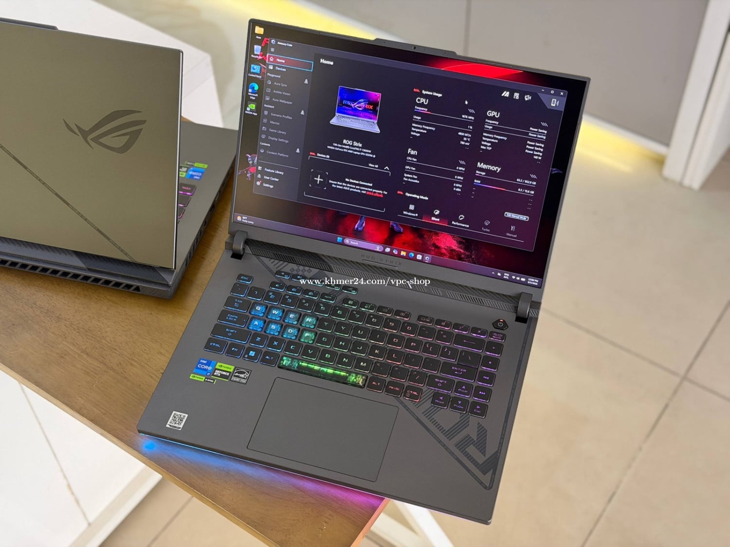 Asus ROG Strix G614JV ( Grade A )CPU Core i7-13th, RAM 16GB, SSD 1TB, VGA Nvidia RTX4060 8GB
