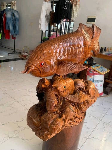 រូបចម្លាក់តាំងលម្អក្នុងផ្ទះធ្វើពី បេងនិងធ្នង់ ទំហំរូប(750x700x300)cm