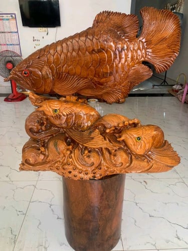 រូបចម្លាក់តាំងលម្អក្នុងផ្ទះធ្វើពី បេងនិងធ្នង់ ទំហំរូប(750x700x300)cm