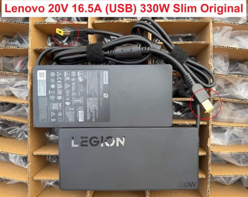 - Adapter Lenovo 20V 16.5A (USB) 330W Slim Original បងៗ មានការធានា1ខែ ពេញ 📩
